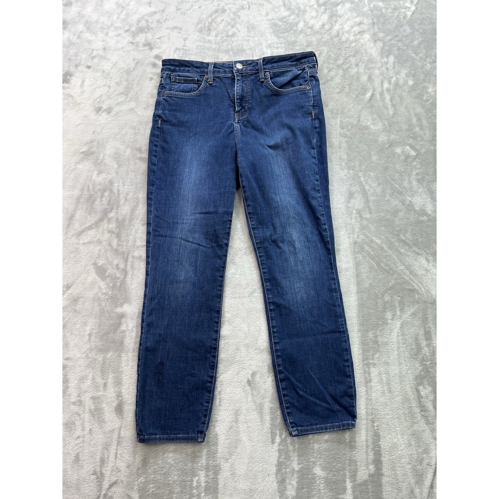 NYDJ Alina Legging Skinny Jeans Blue Medium Wash High Rise Stretch Womens 8